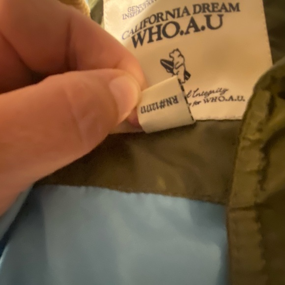 California Dream Who.A.U sz S Green Quilted Coat - Picture 4 of 8